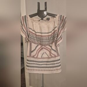 Love Sam Embroidered Blouse - Cream and Black